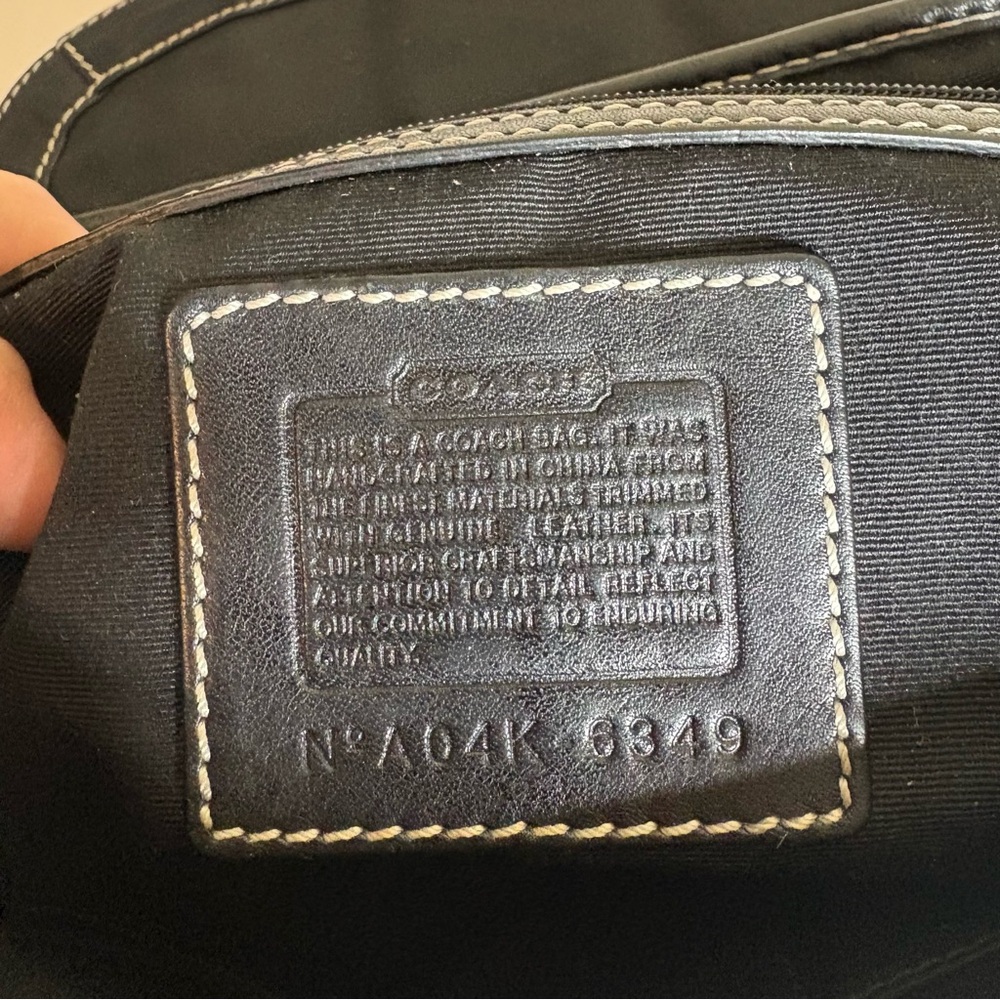 Coach Y2K Vintage SoHo Signature 6349 Shoulder Bag Top Handle Black Gray - Picture 5 of 13